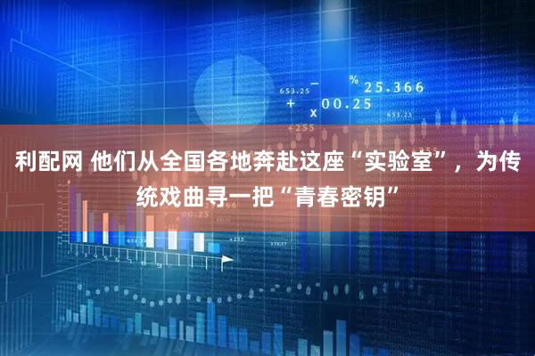 利配网 他们从全国各地奔赴这座“实验室”，为传统戏曲寻一把“青春密钥”